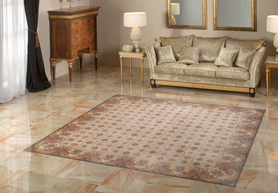 25 Beautiful Tile Flooring Ideas for Living Room, Kitchen and ...  View in gallery ceramic-tile-rug-auris-peronda-2.jpg
