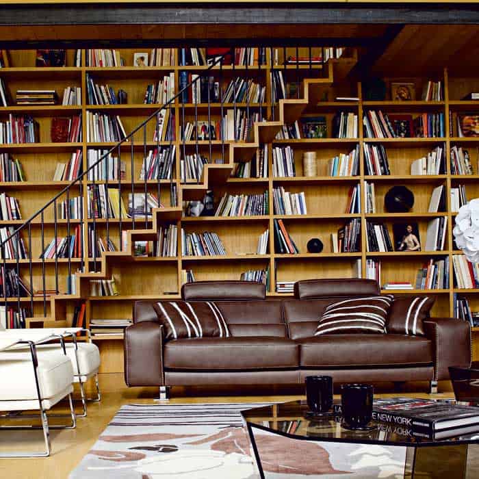 Trendy Home Library Design