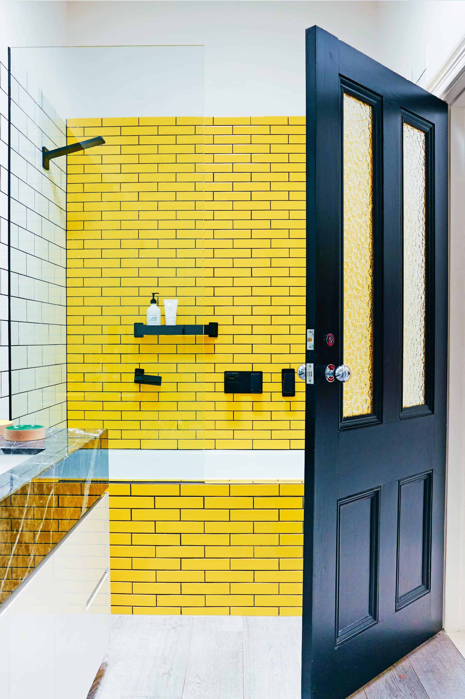 Bright yellow tiles
