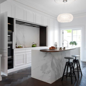 French style kitchen cabinets with modern approach 285x285 Contemporary Kitchen Cabinets That Redefine Modern Cook Room