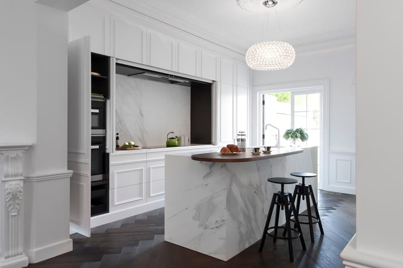 French style kitchen cabinets with modern approach