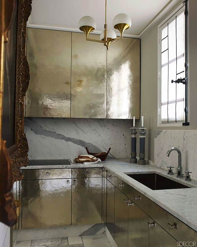 Gold and Marble Kitchen