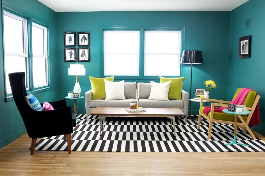 Featured image of post Teal Accent Wall Living Room : Learn more about behr&#039;s teal accent curated color palette.