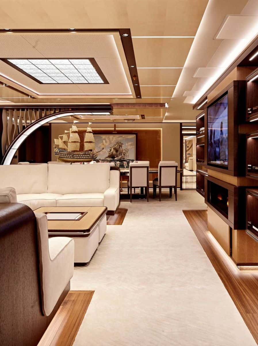 modern yacht interior