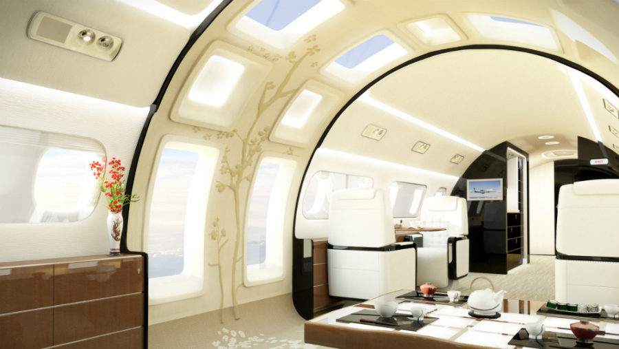 Lineage 1000 business jet