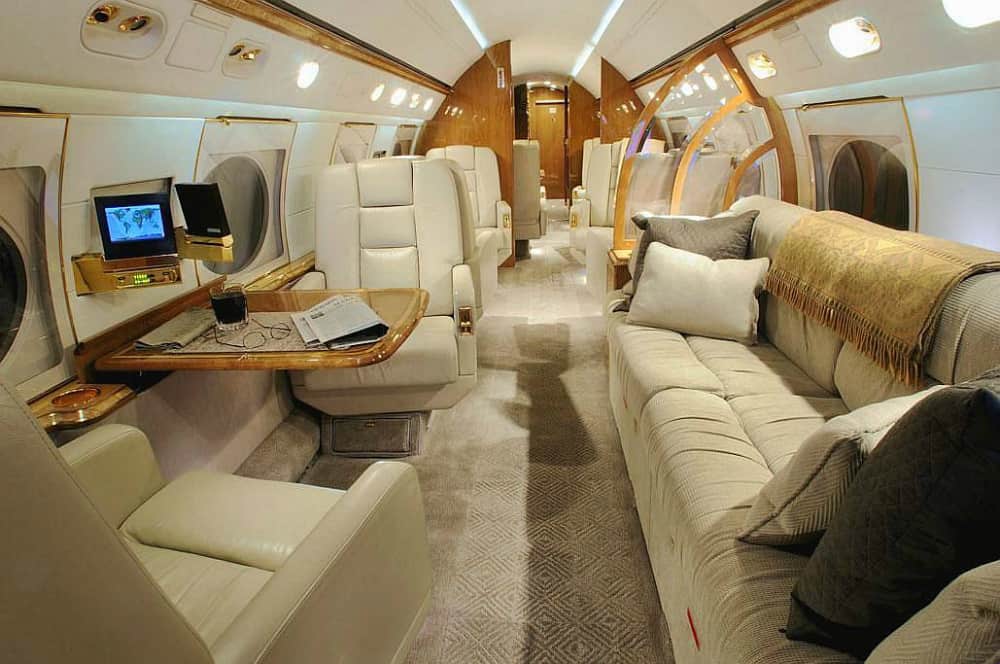Pfizer's Corporate Jet interior