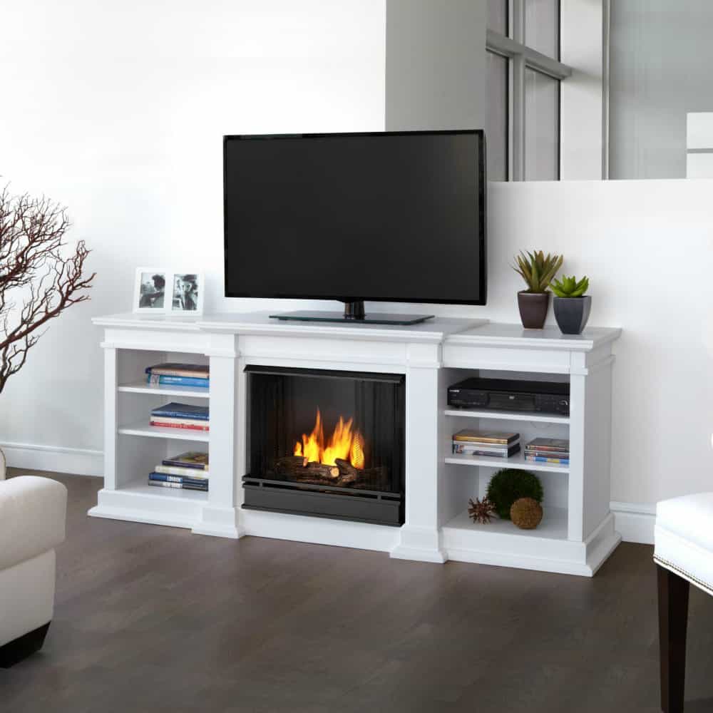 Real Flame Fresno 71-Inch Gel Fireplace Media Console