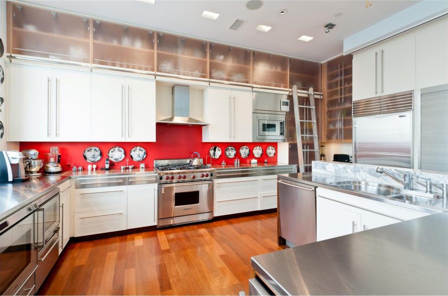 Top of Kitchen Cabinet Decor - Frosted Glass