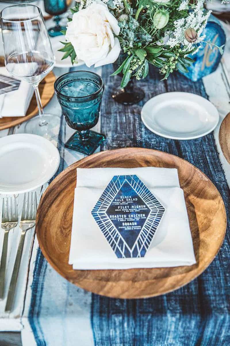 Blue table setting