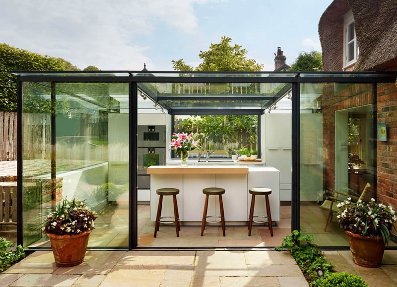 Glass kitchen extension