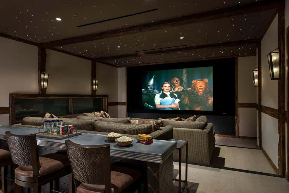 Home cinema in the basement by Angelica Henry Design