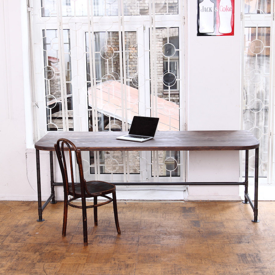 Desk Reclaimed Wood Industrial Rustic Desk Custom Table Scaffold Board  Furniture Small Large Computer Office Desk Home Study 