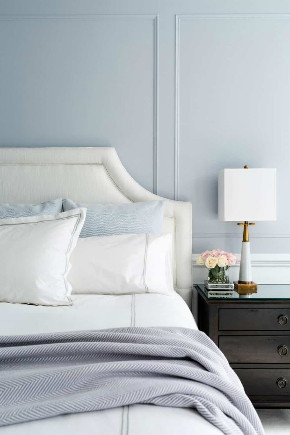 Pastel blue bedroom