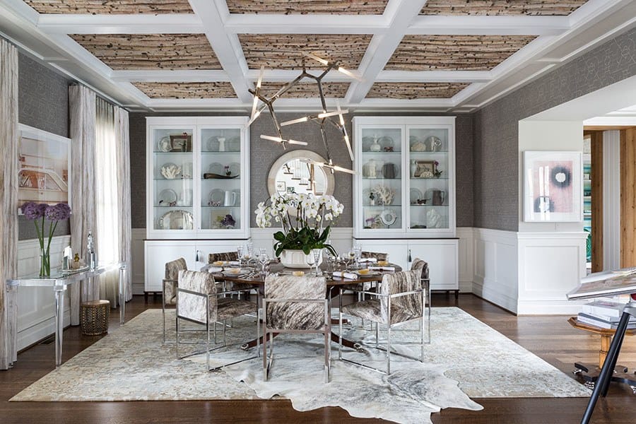 Refined rustic dining room design by Jeff Akseizer and Jamie Brown
