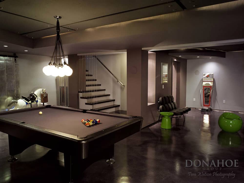 The Recreational Haven basement by Donahoe Group