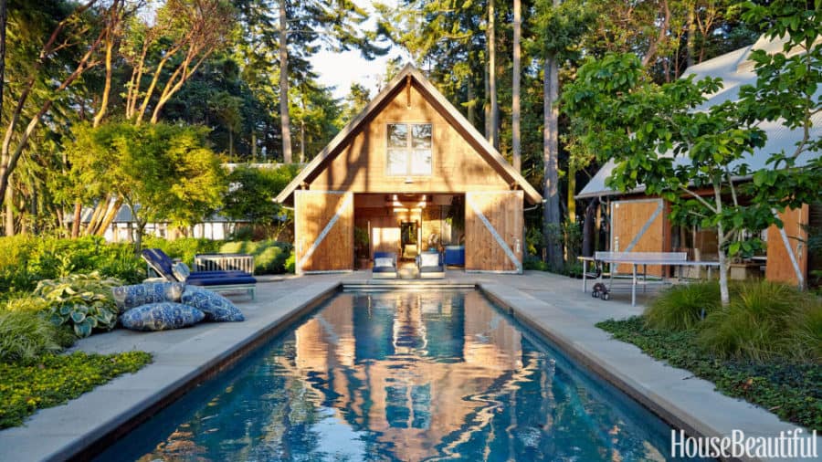 Barn style house with pool