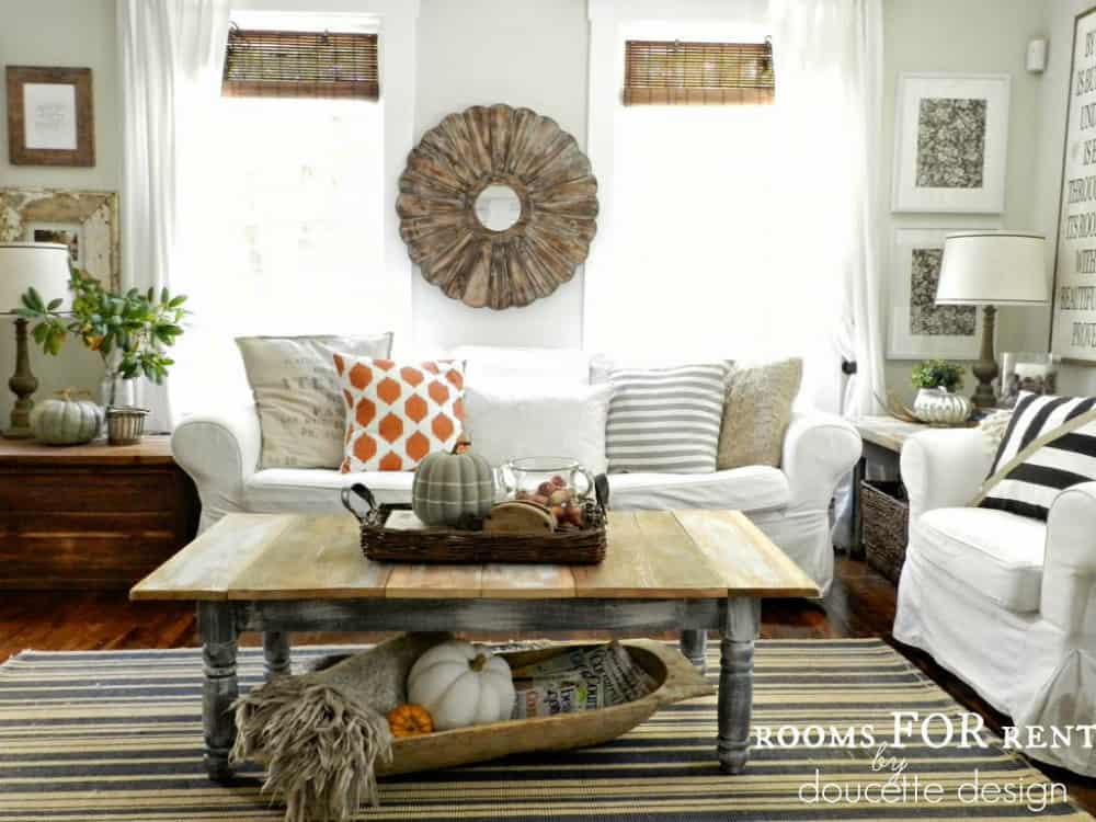 Fall living room decor