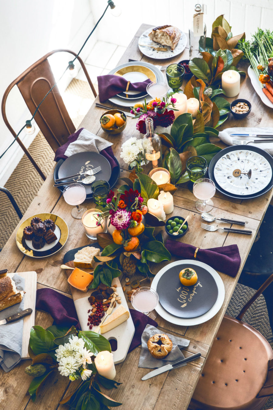 Fall table decor colors