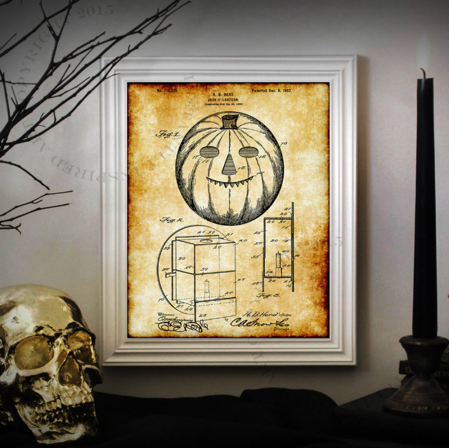 Halloween Printable Decor Jack O Lantern Patent