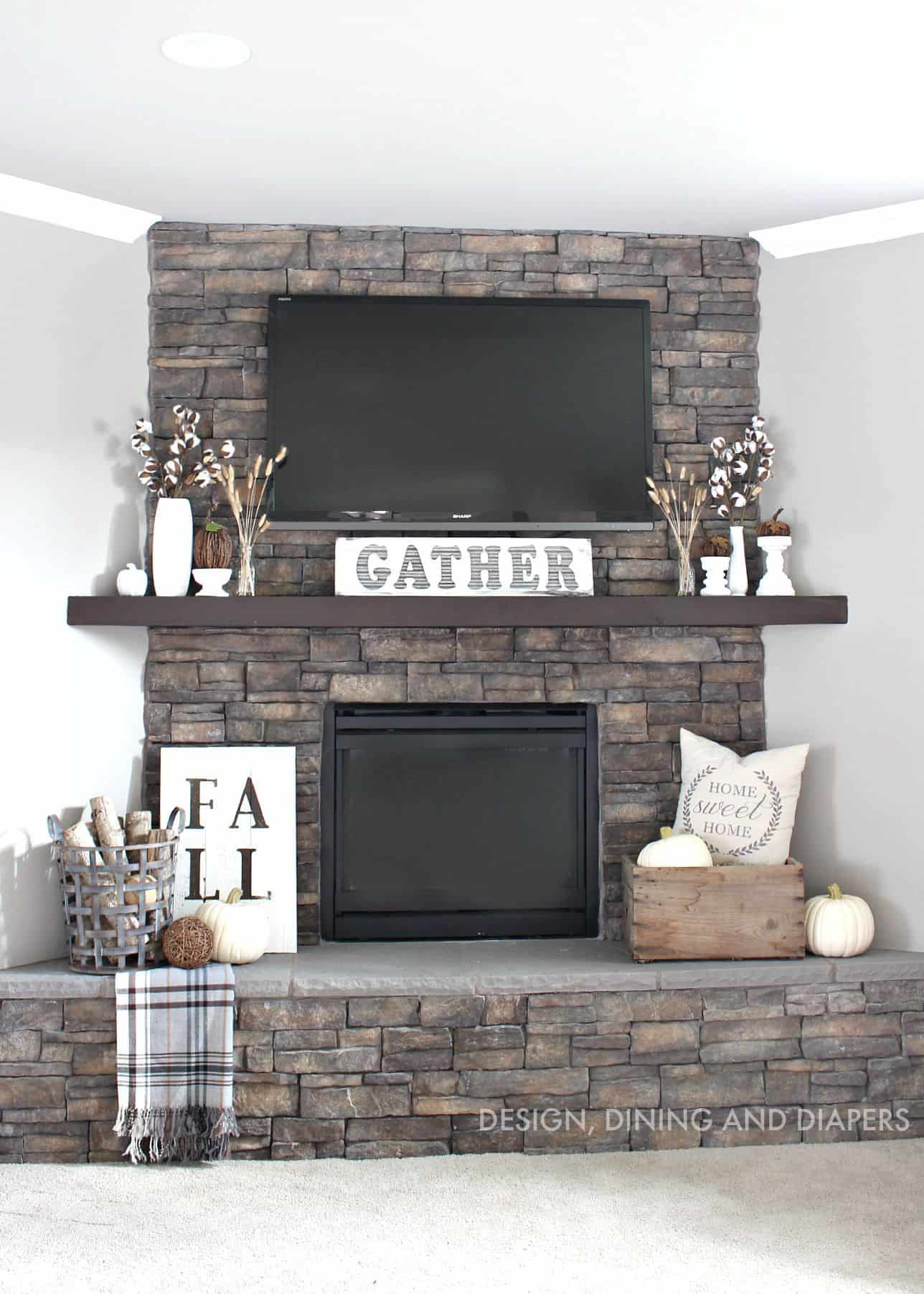 how-to-decorate-a-stone-fireplace-for-fall