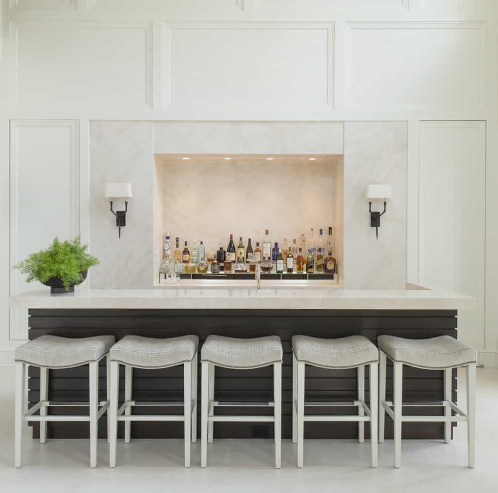 Luxe home bar by Aggregate Architecture + Design