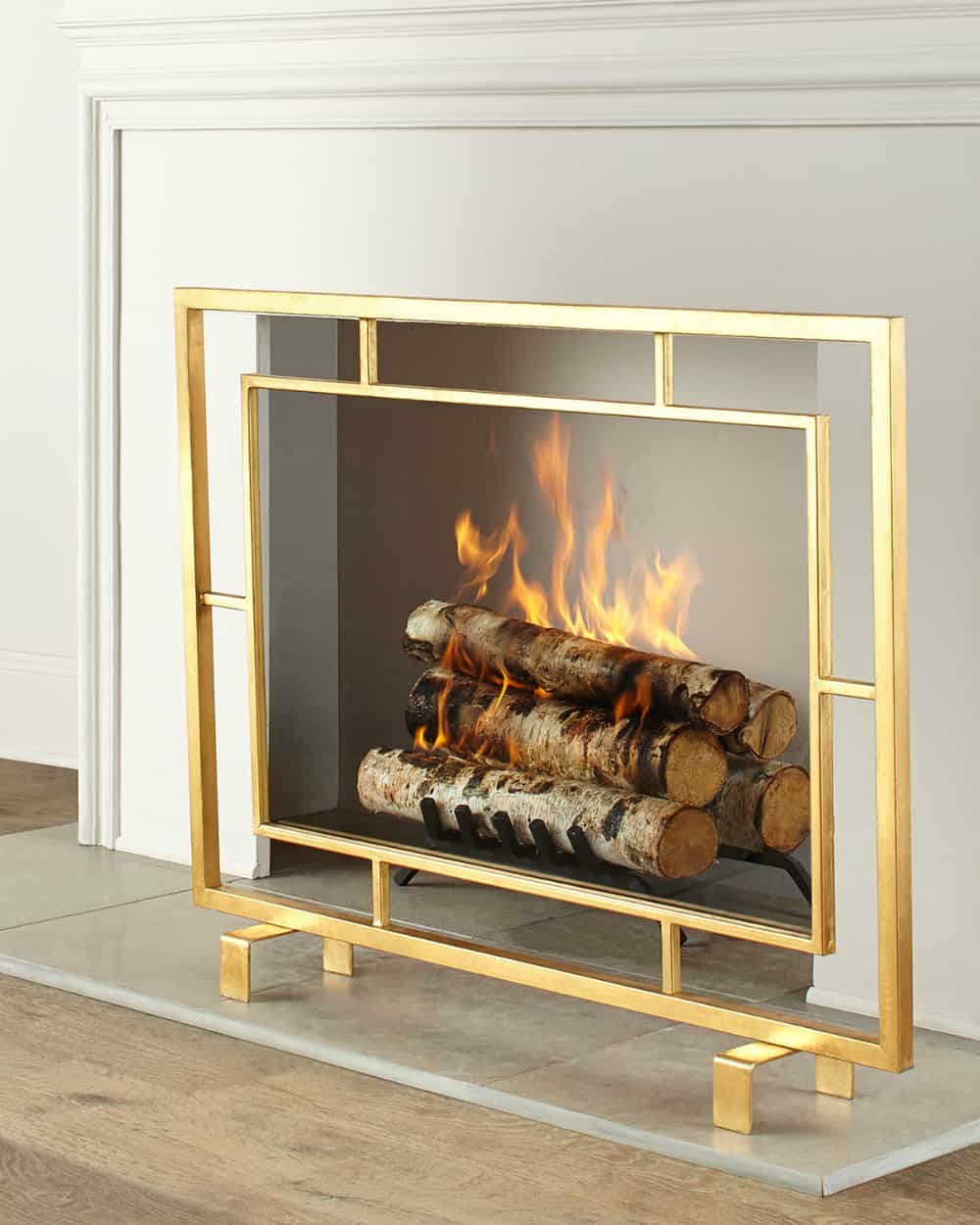 Fire With These Modern Fireplace Tools, Glass Fireplace Screen Modern