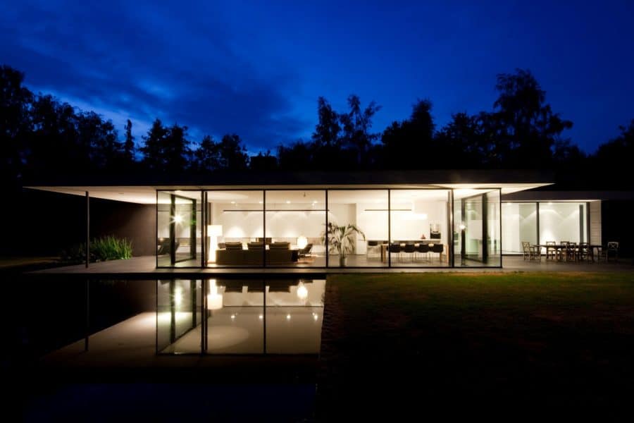 Ultra modern glass house