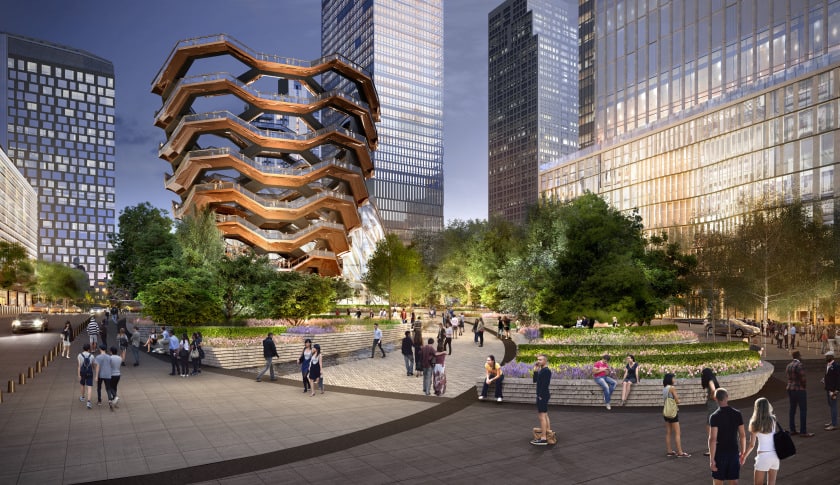Intended for the Hudson Yards, Vessel will offer green landscapes for walking