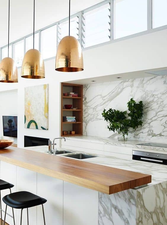 marble modern kitchen counter
