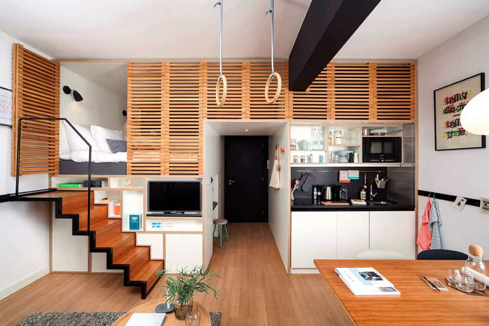 24 Micro Apartments Under 30 Square Meters,Danish Interior Design Pastel