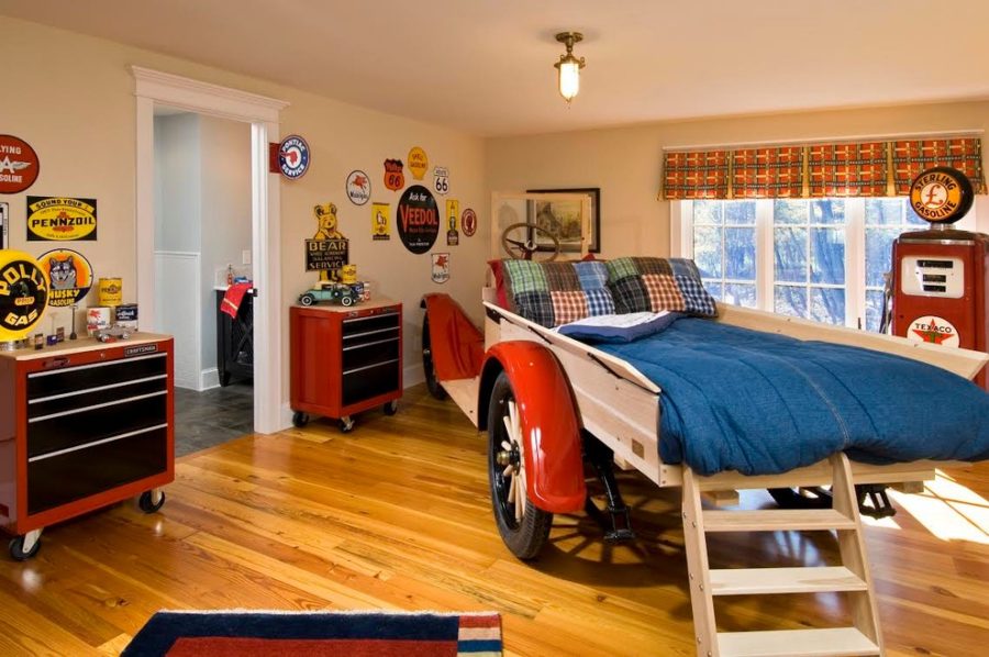 All American Boy Room theme 900x598 From Boys to Men: The Best Male Bedroom Designs