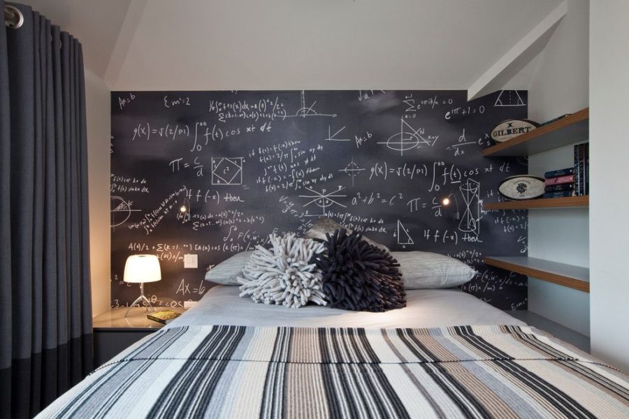 Chalkboard wall bedroom design