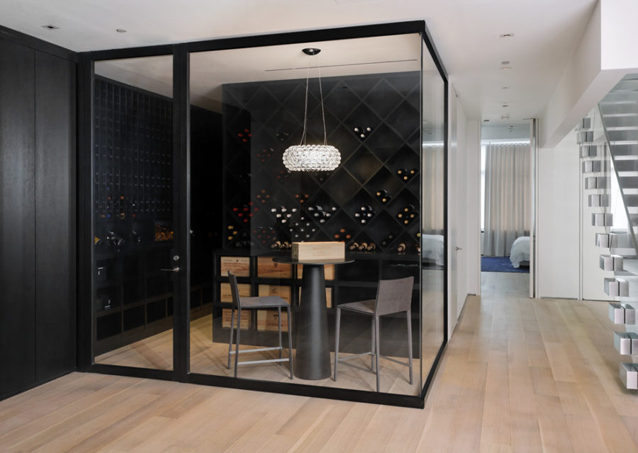 Contemporary wine cellar