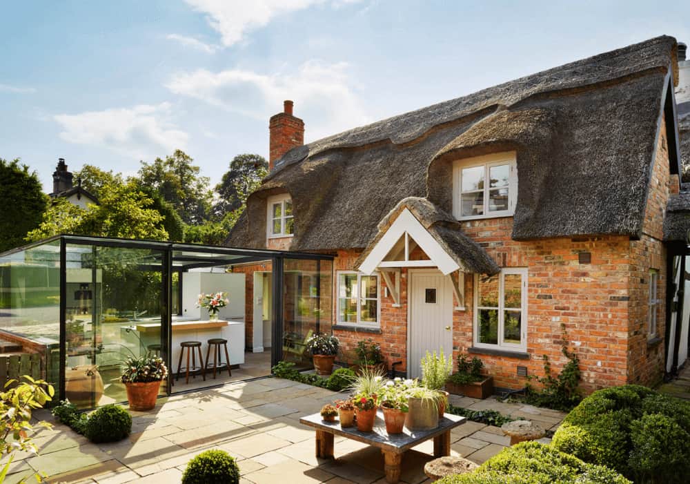 English cottage glass extension