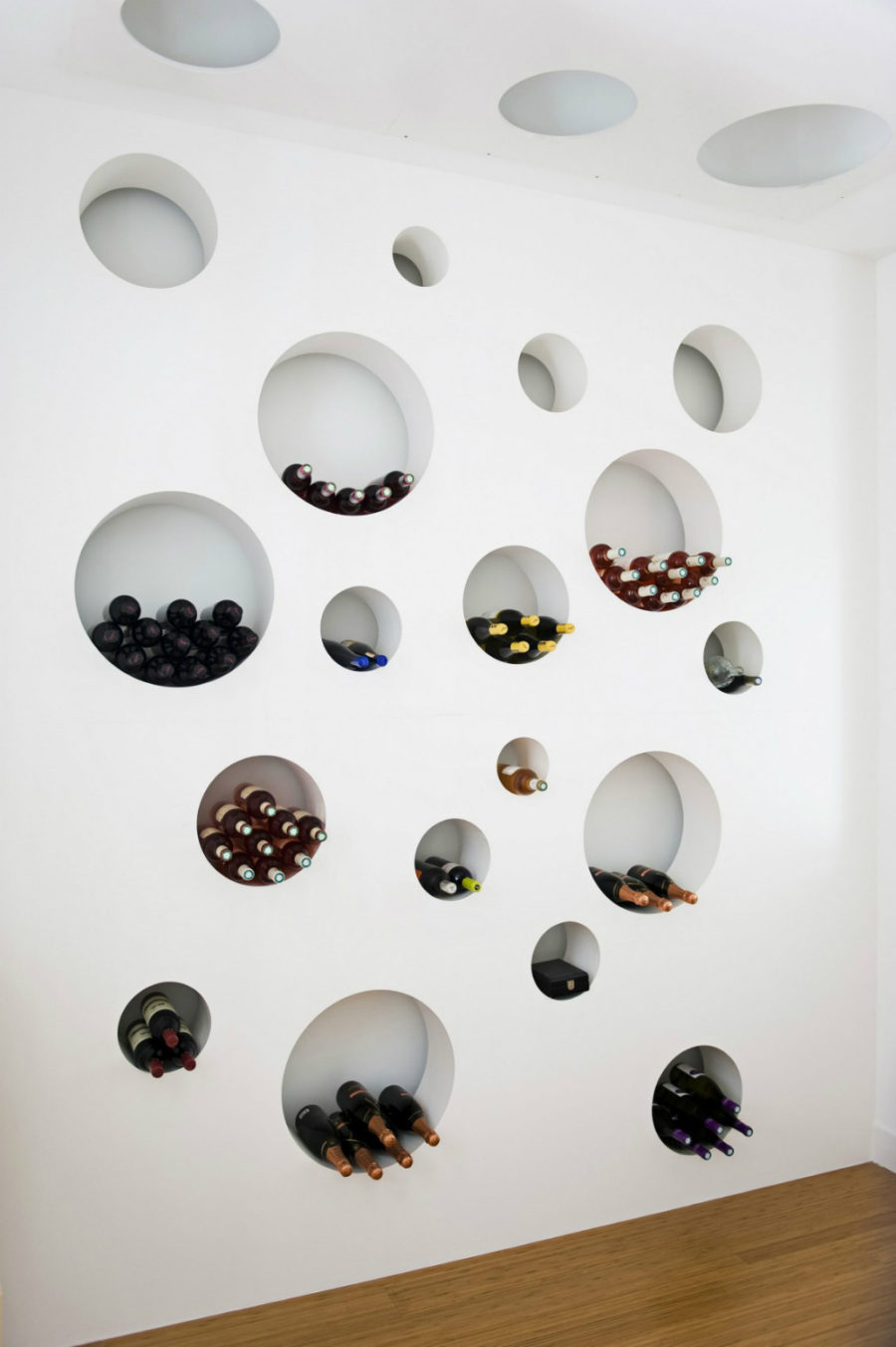 Loft Bordeaux wine cellar wall