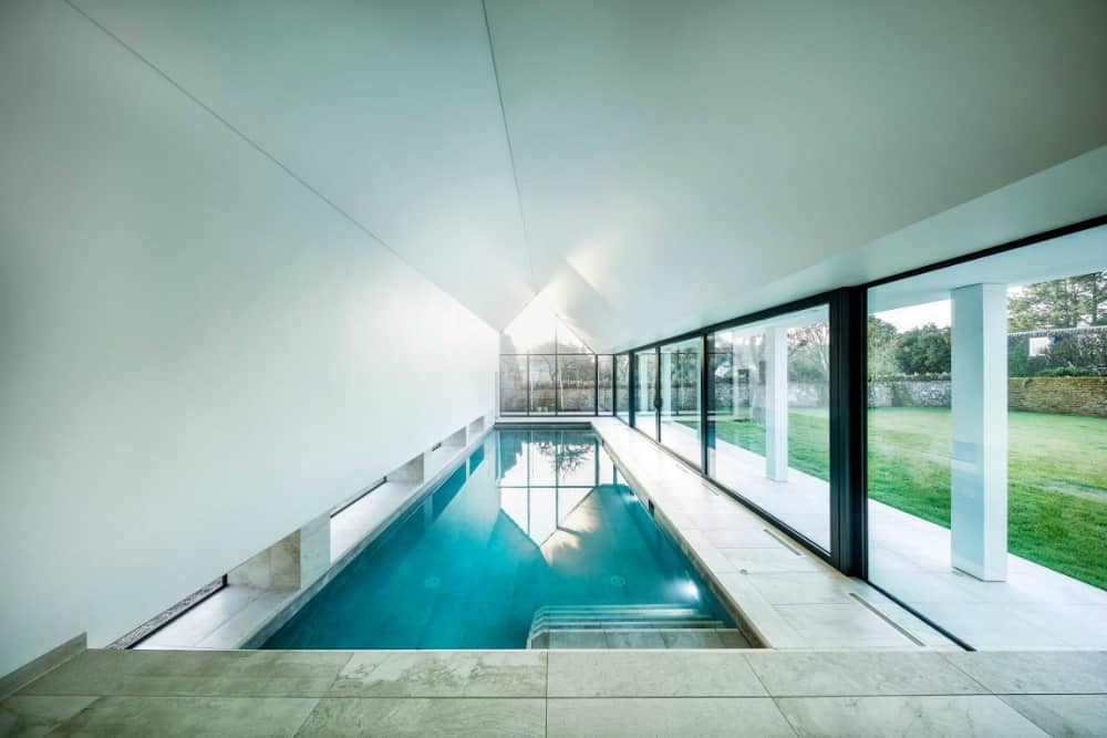 Mid-19th-Century Villa Extension indoor swimming pool