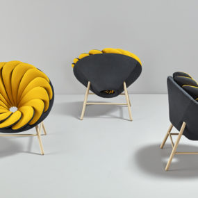 Quetzal Armchair is Like a Flower With Reversible Petals