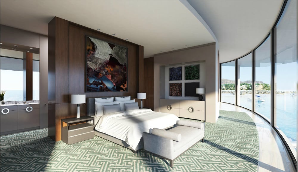 Sting Ray Floating House bedroom concept