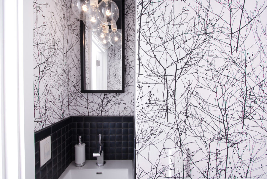 Lust Worthy Statement Bathroom Wallpapers,Mirrored Bedroom Furniture Decorating Ideas