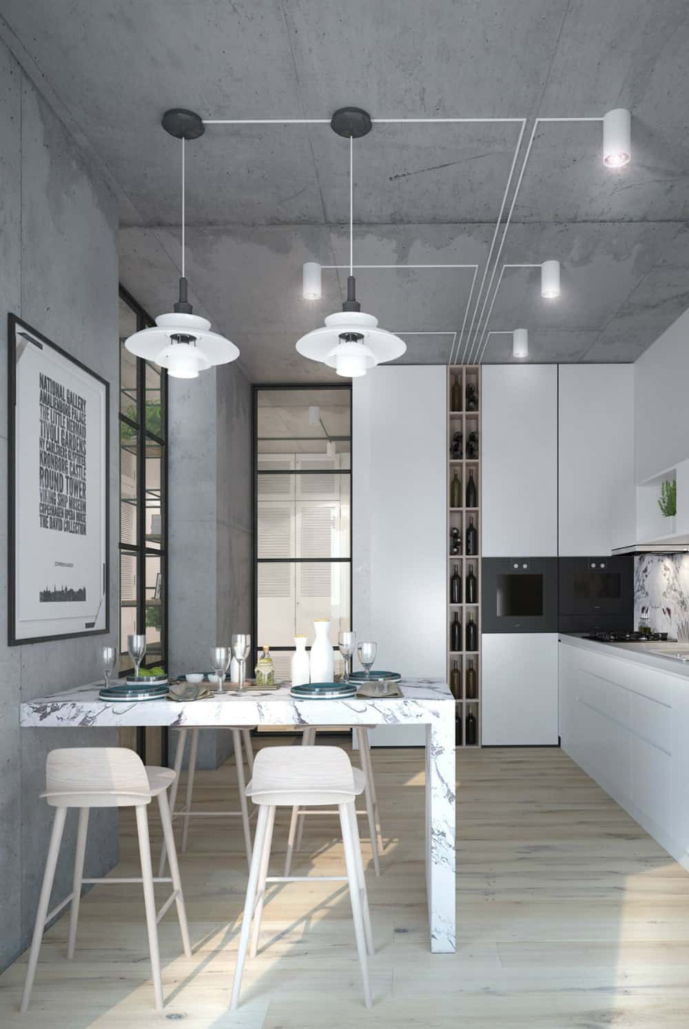 All-concrete kitchen