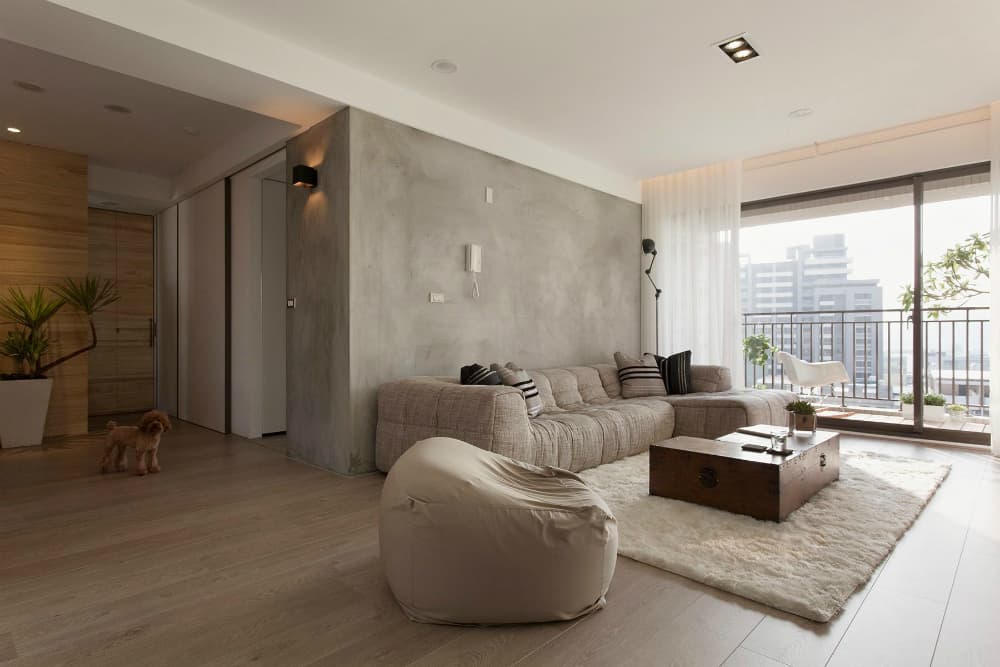 Apartment with concrete elements in Taiwan