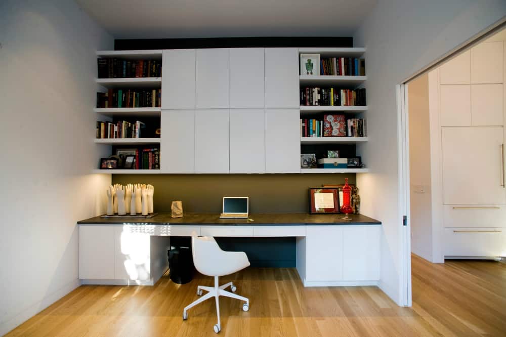 Built-in home office storage