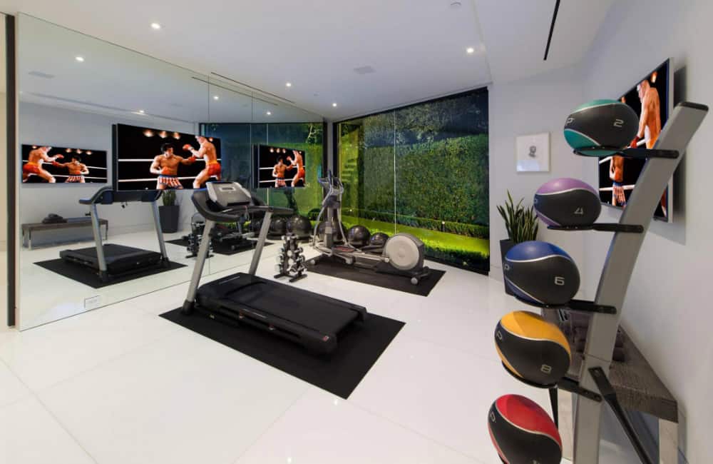 Contemporary gym in Bel Air
