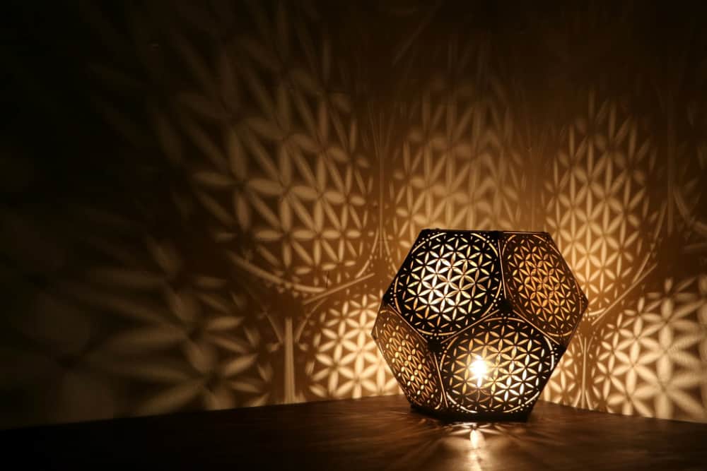 Flower of Life Dodecahedron Table Light