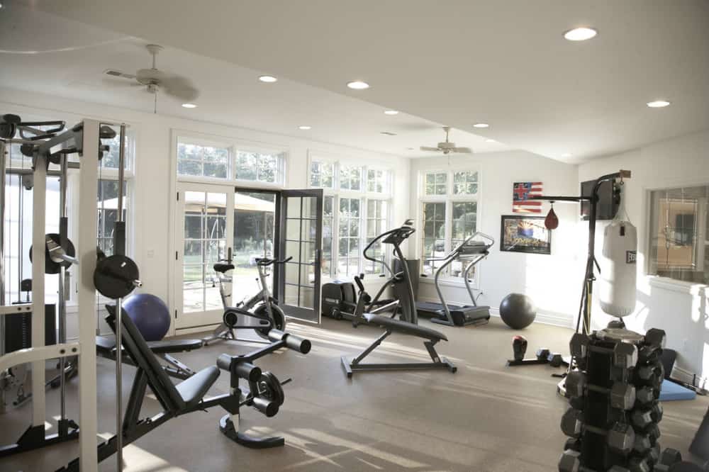 French Country Estate gym
