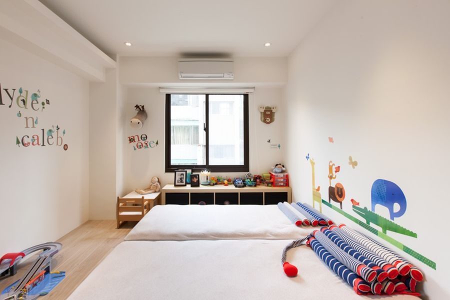 Kids bedroom in a contemporary apartment