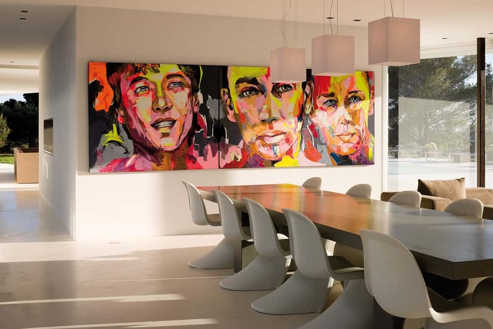 Pop art in a dining room