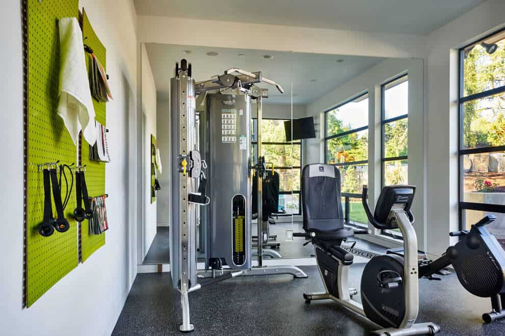 Sleek contemporart exercise room