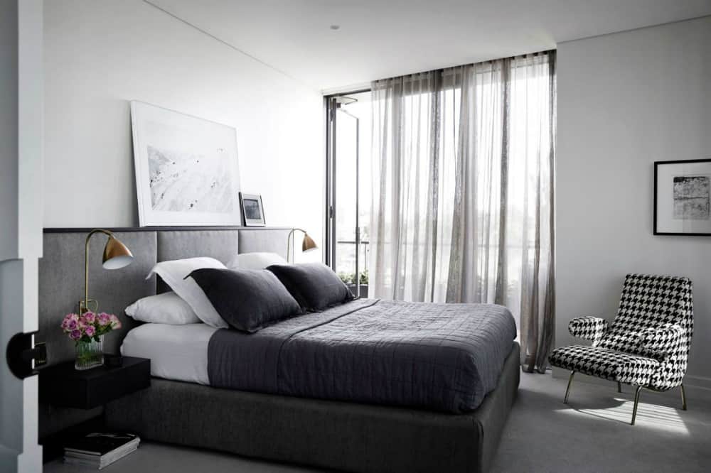 A modern soft bed frame looks sophisticated but cozy