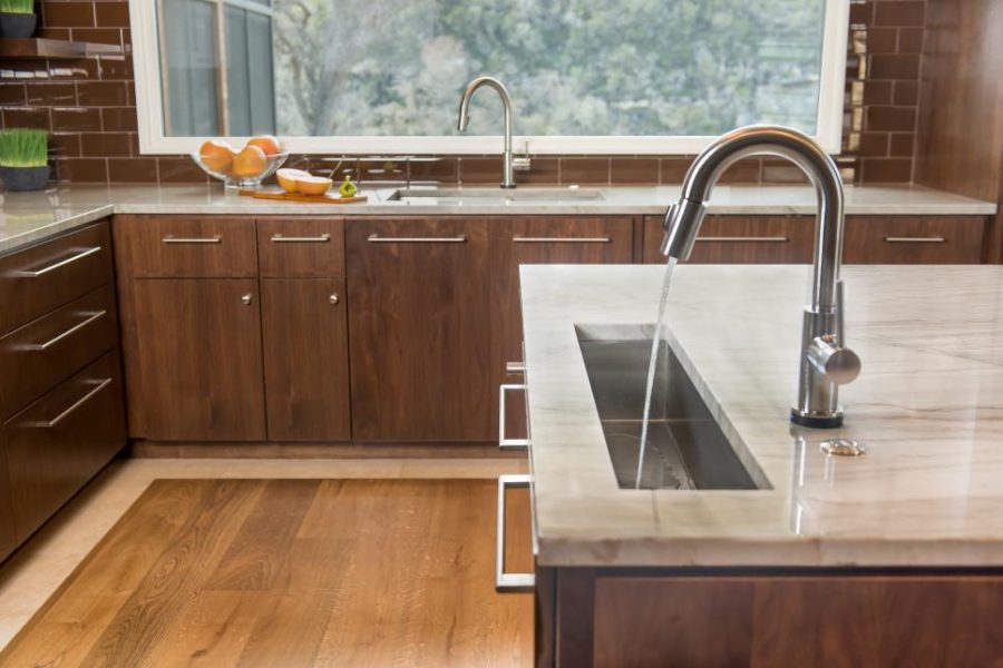 Paula Ables kitchen with modern sleek sinks
